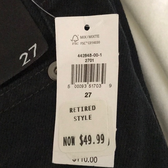 Banana Republic Black Denim Jeans size 27 -High Rise -Straight -Ankle - Picture 4 of 4